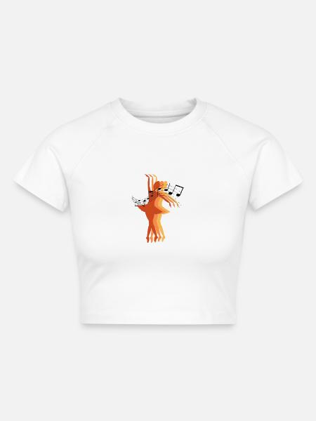 Harmonie - Cropped Frauen Organic T-Shirt - Weiß