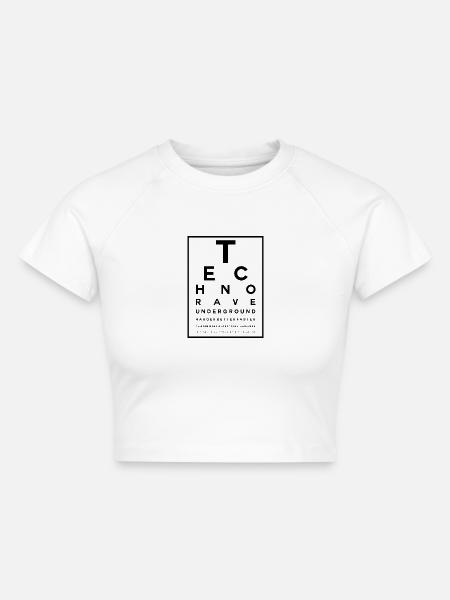 TECHNO RAVE UNDERGROUND - Cropped Frauen Organic T-Shirt - Weiß