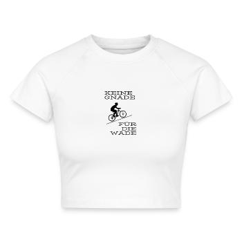 Keine Gnade für Die Wade - Cropped Frauen Organic T-Shirt - Weiß - Vorne - AI Model Female 172 dark (172cm)
