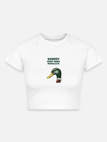 Sidney - hart aber herzlich - Cropped Frauen Organic T-Shirt - Weiß