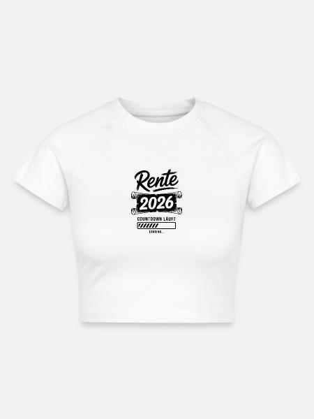 Rente Countdown 2026 - Cropped Frauen Organic T-Shirt - Weiß