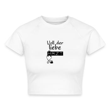 Lieber Arzt Geschenk - Cropped Frauen Organic T-Shirt - Weiß - Vorne - AI Model Female 172 dark (172cm)