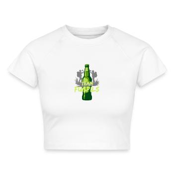 T-Shirt Wandern Lustig Vatertag Maianderung - Cropped Frauen Organic T-Shirt - Weiß - Vorne - AI Model Female 172 dark (172cm)