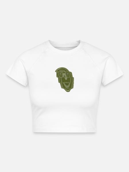 smile - Cropped Frauen Organic T-Shirt - Weiß