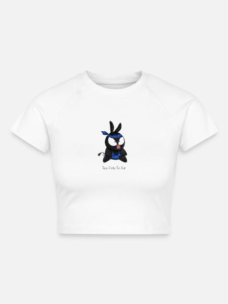 Ferkel - Cropped Frauen Organic T-Shirt - Weiß