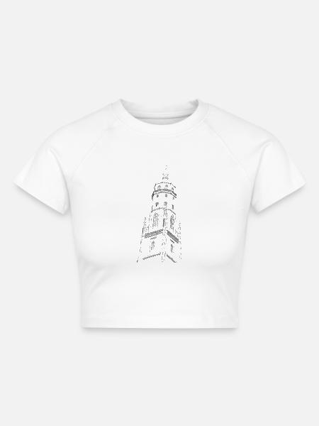 Nördlingen T-Shirt Daniel schwarz - Cropped Frauen Organic T-Shirt - Weiß