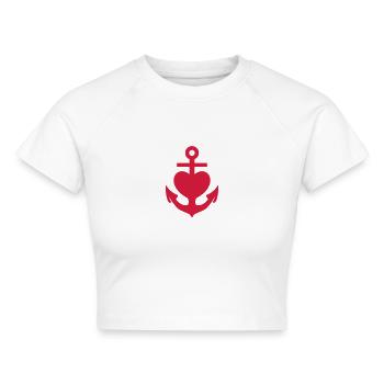 Glaube Liebe Hoffnung - Cropped Frauen Organic T-Shirt - Weiß - Vorne - AI Model Female 172 dark (172cm)