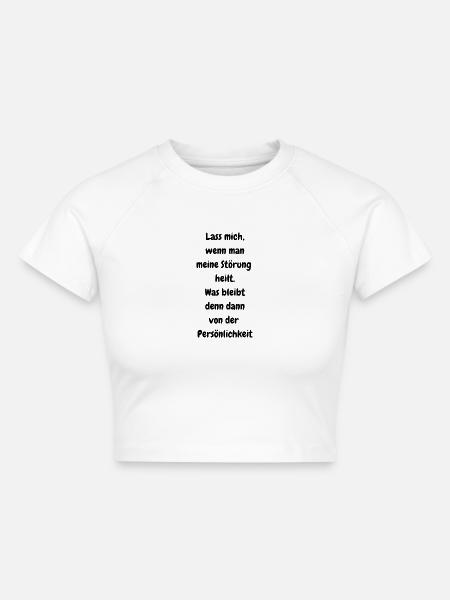 Störung und Persönlichkeit - Cropped Frauen Organic T-Shirt - Weiß
