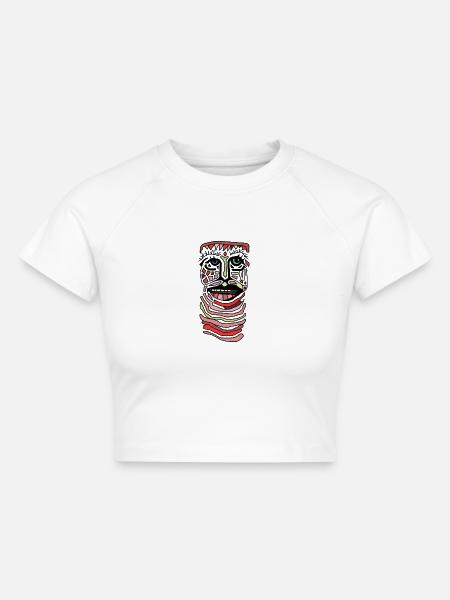 LONG NECK - Cropped Frauen Organic T-Shirt - Weiß