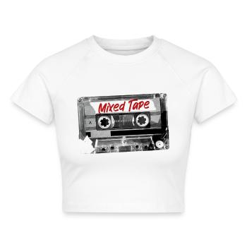 Gemischtes Band - Cropped Frauen Organic T-Shirt - Weiß - Vorne - AI Model Female 172 dark (172cm)