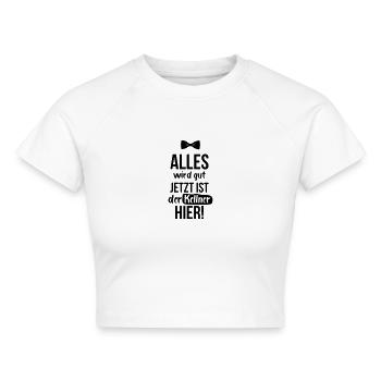 KELLNER: Alles Wird Gut - Cropped Frauen Organic T-Shirt - Weiß - Vorne - AI Model Female 172 dark (172cm)