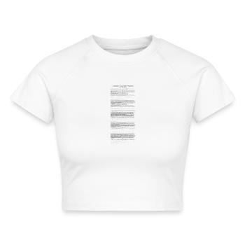 BRD Grundgesetz Grundrechte Art. 1-19 - Cropped Frauen Organic T-Shirt - Weiß - Vorne - AI Model Female 172 dark (172cm)