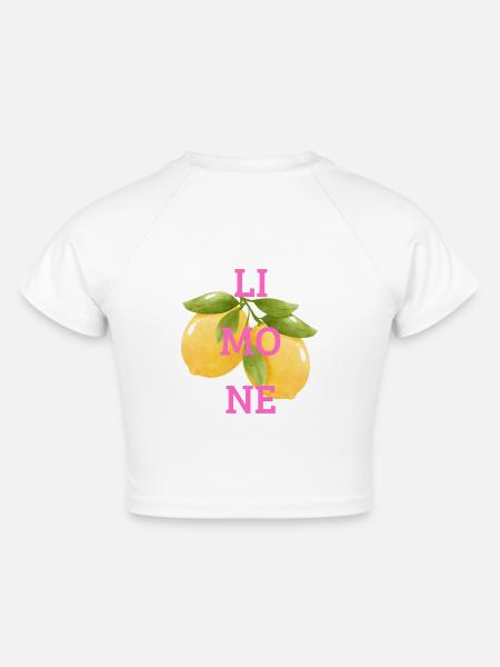 Limone - Cropped Frauen Organic T-Shirt - Weiß