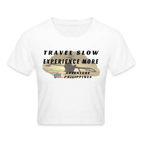 Travel slow Logo für helle Kleidung - Cropped T-Shirt