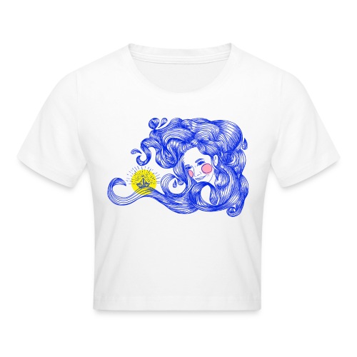 Water woman (blue) - Crop T-Shirt