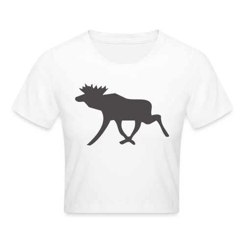 Schwedenelch; schwedisches Elch-Symbol (vektor) - Cropped T-Shirt