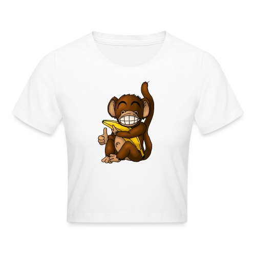 Super Fröhlicher Affe - Crop T-Shirt