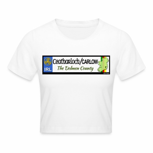 CARLOW, IRELAND: licence plate tag style decal - Crop T-Shirt