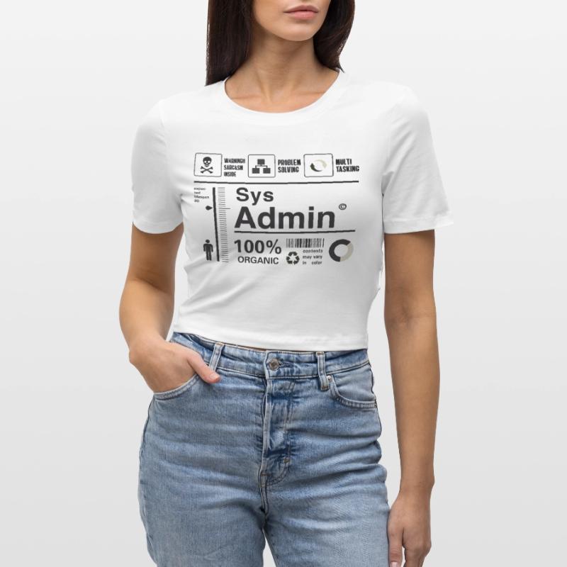 Sys Admin Problem Computer Nerd pc Platine cpu ner Frauen Cropped T-Shirt