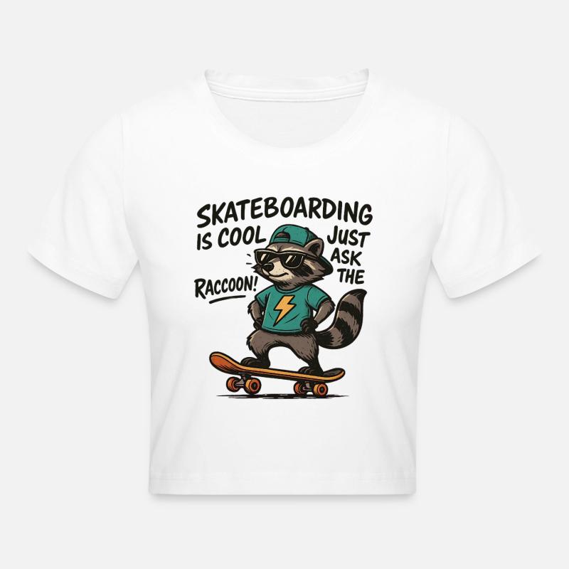 Patin laveur style éclair - Crop top - blanc