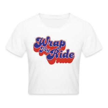 Wrap My Ride - Cropped T-Shirt - white - Front - Marisol (170cm)
