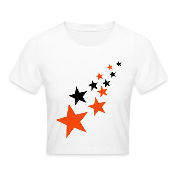 Stars - Cropped T-Shirt - white - Front - Marisol (170cm)