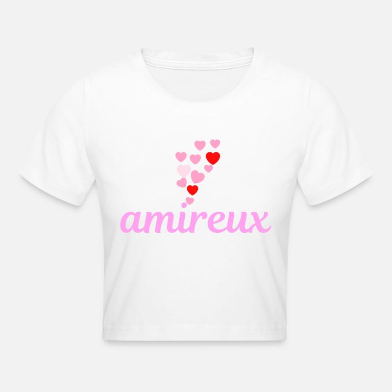 "AMIREUX"- STICKES - Crop top - blanc