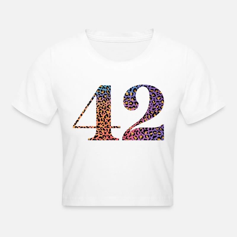 42e anniversaire léopard - Crop top - blanc