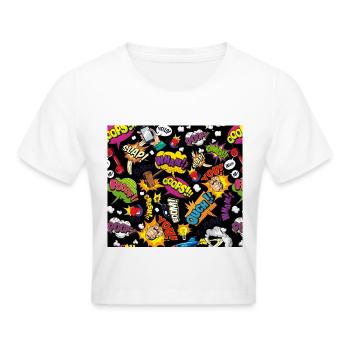 Comic Zeichentrick - Frauen Cropped T-Shirt - Weiß - Vorne - Marisol (170cm)