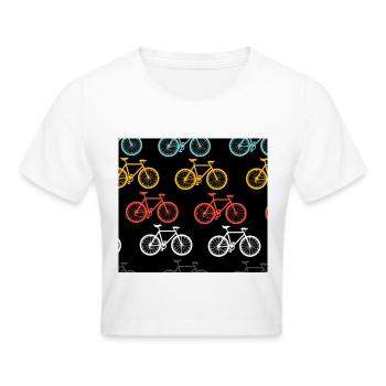 bicycle - Cropped T-Shirt - white - Front - Marisol (170cm)