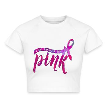Brustkrebs - Frauen Cropped T-Shirt - Weiß - Vorne - Marisol (170cm)