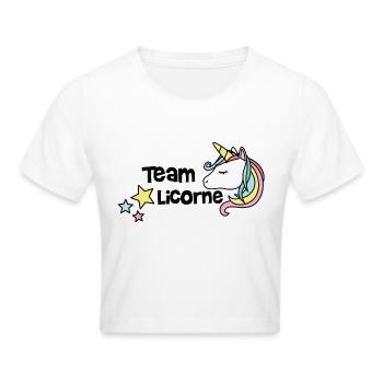 Team licorne - Crop top - blanc - Devant - Marisol (170cm)