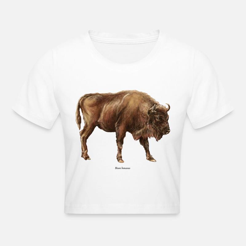 Wisent - Cropped T-Shirt - white