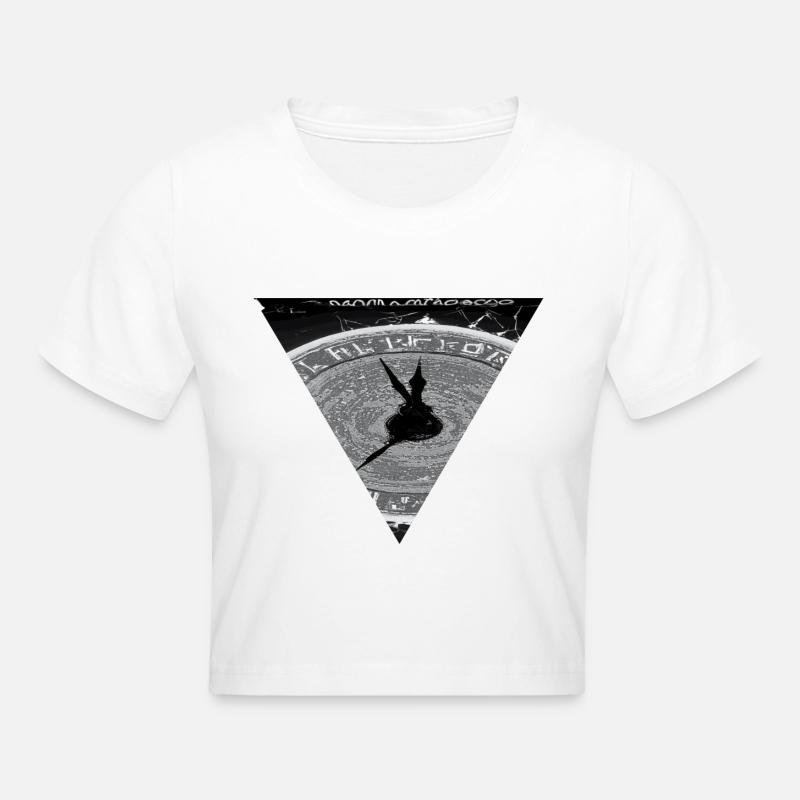 Conception d’horloge noire et grise - Crop top - blanc