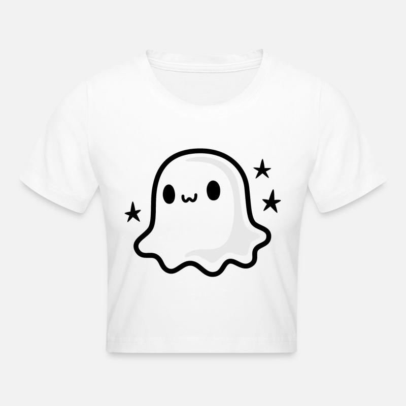 Fantôme mignon - Crop top - blanc