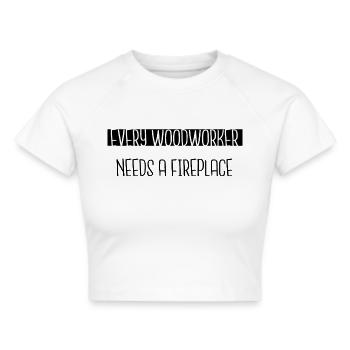 funny craftsmen design present idea - Frauen Cropped T-Shirt - Weiß - Vorne - Marisol (170cm)