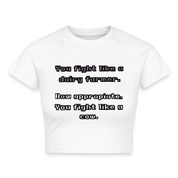 Dairy Farmer 4 - Frauen Cropped T-Shirt - Weiß - Vorne - Marisol (170cm)