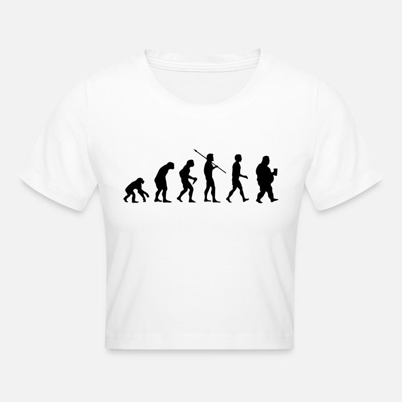 Drôle évolution - Crop top - blanc