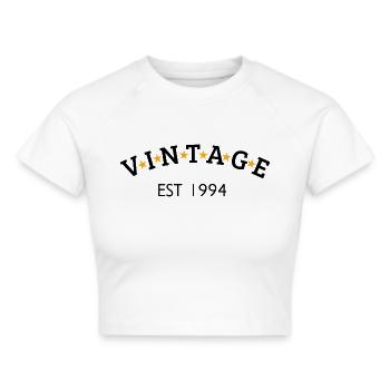 Jahrgang ist 1994 - Frauen Cropped T-Shirt - Weiß - Vorne - Marisol (170cm)