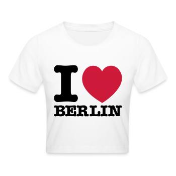 I love Berlin - Frauen Cropped T-Shirt - Weiß - Vorne - Marisol (170cm)