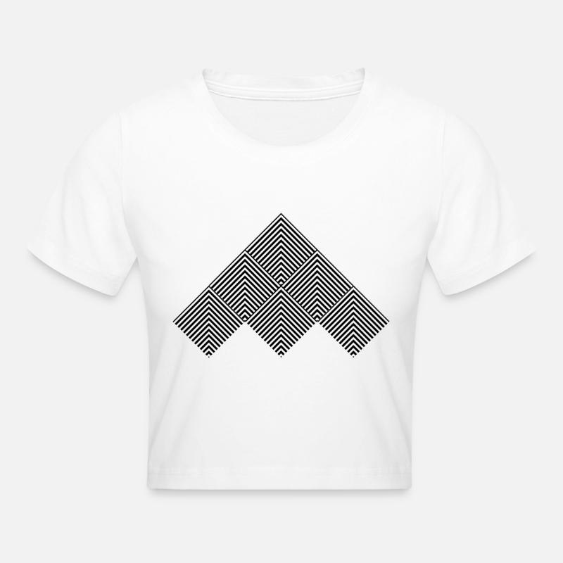 Cool pattern design - Cropped T-Shirt - white