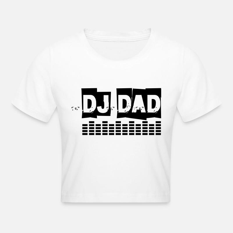 DJ DAD Égaliseur de platine vinyle - Crop top - blanc