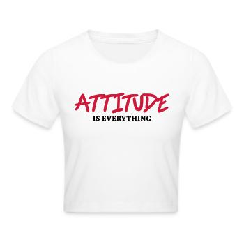 Attitude is everything - Crop top - blanc - Devant - Marisol (170cm)