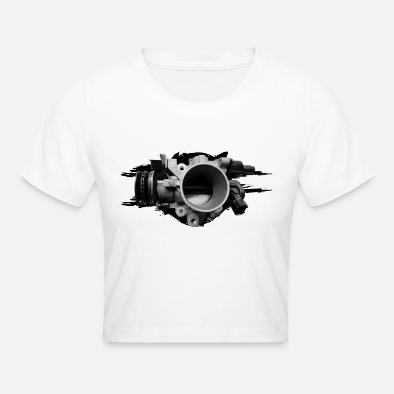Corps d’accélérateur sombre - Crop top - blanc