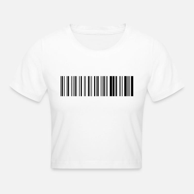 barcode. - Cropped T-Shirt - white