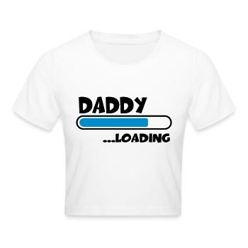 Daddy loading - Cropped T-Shirt - hvid - Foran - Marisol (170cm)