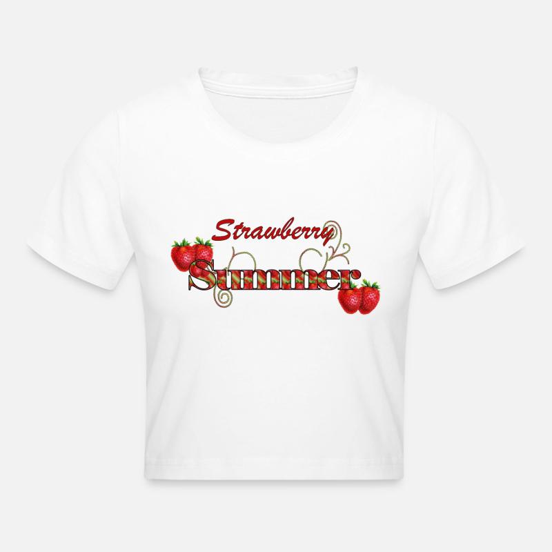 Fraise ensoleilléeÉté - Crop top - blanc