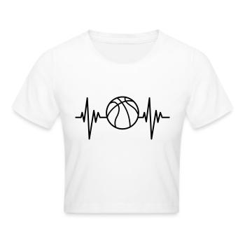 Basketball Pulse - Frauen Cropped T-Shirt - Weiß - Vorne - Marisol (170cm)