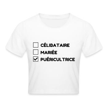 Nursery Nurse Kinderpflegerin Puéricultrice Baby - Cropped T-Shirt - white - Front - Marisol (170cm)