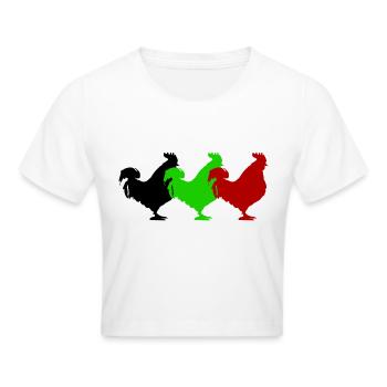 Tap - Cropped T-Shirt - white - Front - Marisol (170cm)